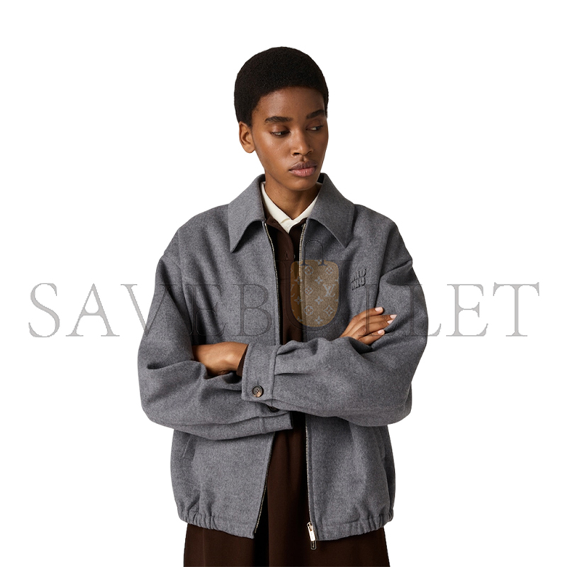 MIU MIU DOUBLE CASHMERE BLOUSON JACKET ML1304